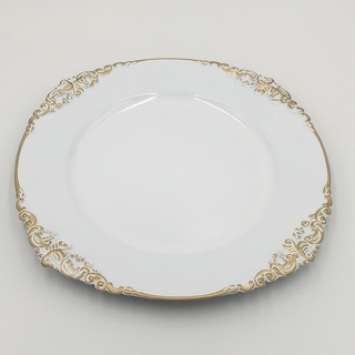 Luxury Plastic Dish Decorative White Plate