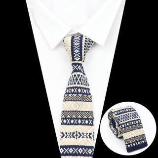 Men's Knitted Tie Skull Floral Flower Skinny Narrow Knit Necktie For Men Fancy Cravat Daily Wear Gifts