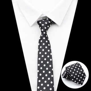 New Design Men's Skinny Tie Colorful Notes Printed Dot Striped Leopard Polyester 5cm Width Necktie Party Gift For Men Accessory
