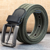 Canvas Belts Men's Fashion Casual Luxury Designer Jeans Accessories Polyester Woven Nylon Youth Stripe Pin Buckle Belts