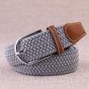 High Quality Fashionable Elastic Canvas Belts for Women Knitted Buckle Adjustable Belt Male Canvas Waistband for Jeans