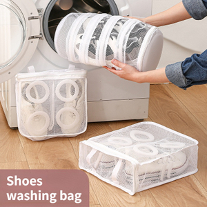 Shoe Washing Hanging Bag Household Anti-deformation Washing Bags Home Using Protects Shoes Mesh Bag Laundry Storage Organization