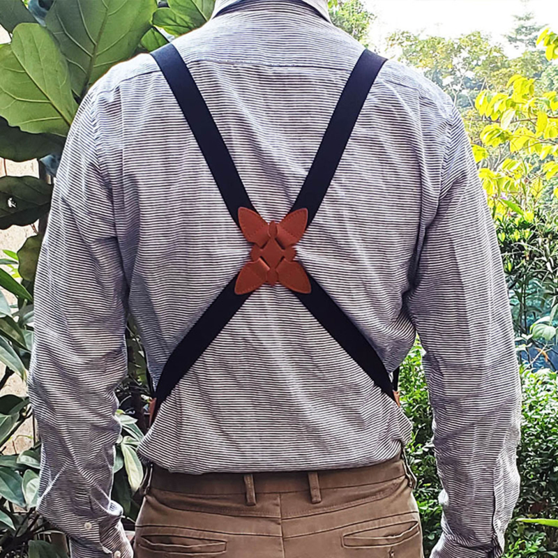 Men's Suspenders Adjustable Braces X Shape Elastic Strap Side Clip Crossover Adult Suspensorio Trousers Apparel Accessories