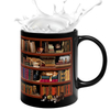 3D Bookshelf Mug Library Bookshelf Cup Bookshelf Cat Design Book Mug Book Club Cup Novelty Coffee Mug Motivational Quote