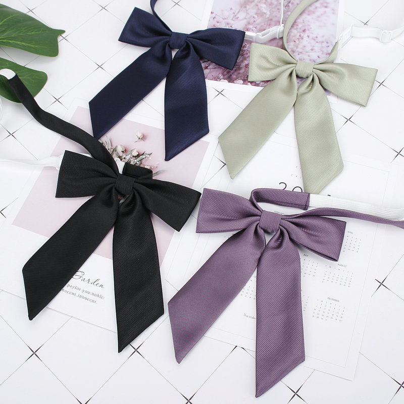 1Pc Ladies Students Bowtie Flower Wedding JK Solid Business Bow Tie Butterfly School Uniform Blue Neck Ties Women Skinny Cravat