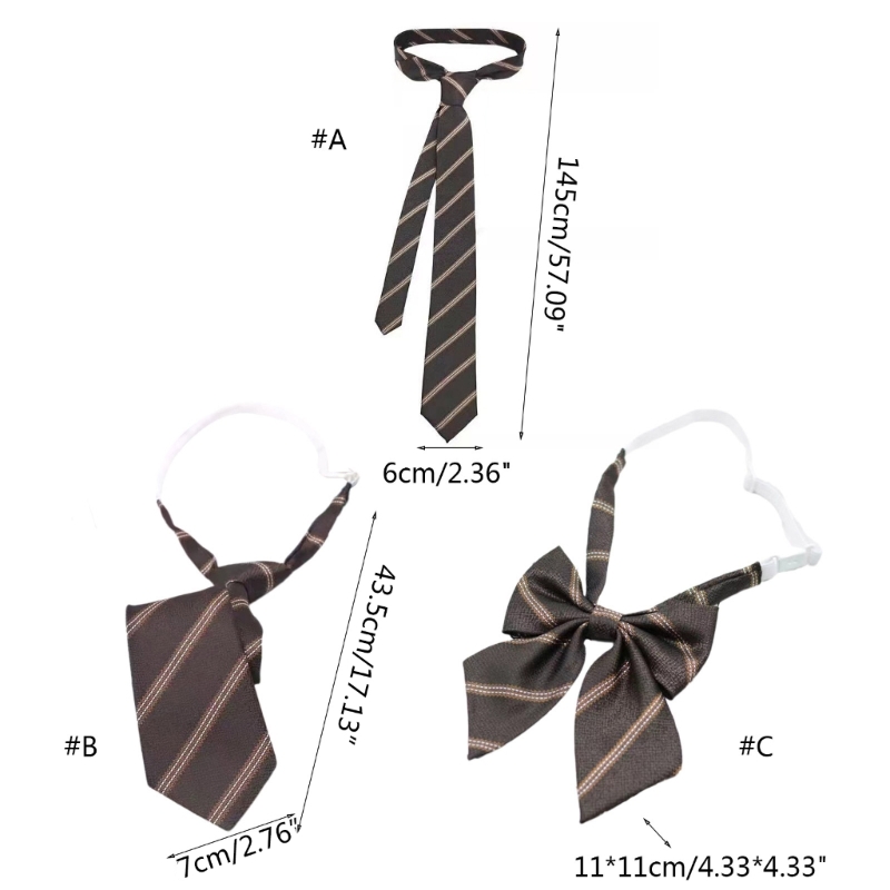 Uniform Tie Bow Necktie Pre-tie Bow Ties Uniform Ties For Student Solid Color Basic Small Necktie Long Skinny Tie