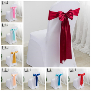 Spandex Chair Sash Wedding Ready Made Bow Tie For Lycra Birthday Party Hotel Dinner Decoration Nice Design