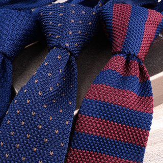 Narrow 6CM Knitted Necktie For Men Korean Style Casual Wool Knitting Neck Tie Dot Striped Cravat Shirt Accessories Suit Neckwear