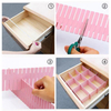 4 Pcs DIY Adjustable Storage Partition Board Plastic Drawer Divider Combination Partition Board Space-saving Cabinet Organizer