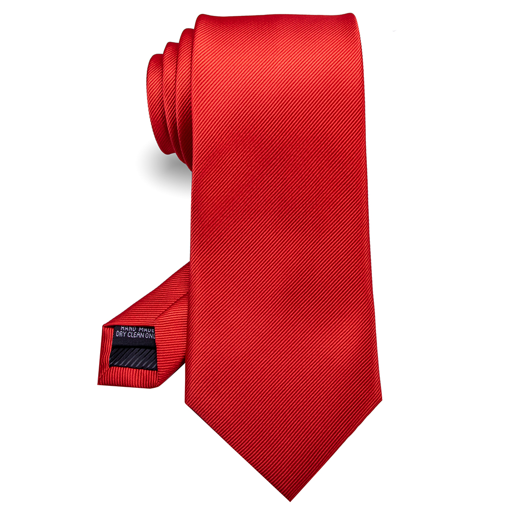 Men's Tie Solid Color 8cm Silk Jacquard Necktie Green Red Ties For Men Formal Business Wedding Accessories Drop Shipping