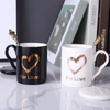 China Manufacture Low Price Wholesale White And Black Couple's Ceramic Mug