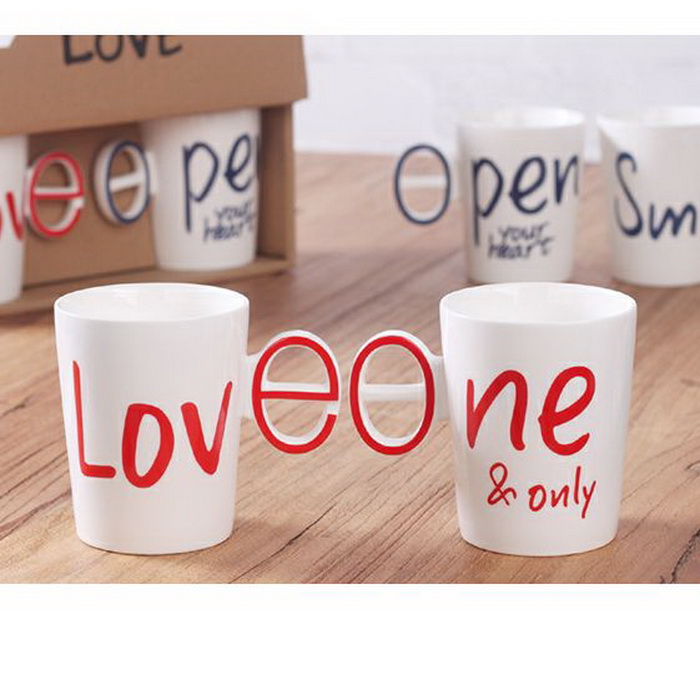 Chao Zhou Supplier Large Sliver Couple's Ceramic Mug with Customized Logo