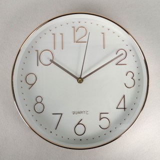 10 /12 Inch Round Custom Cheap Plastic Printed Simple Wall Clock for Promotion
