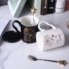 China Manufacture Low Price Wholesale White And Black Couple's Ceramic Mug
