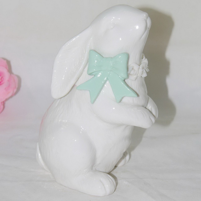 Decorative Ceramic Rabbit Figurine Easter Gift Rabbit