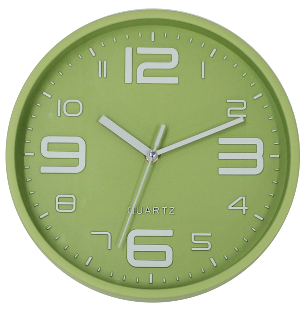 3D Numbers Modern Simple Round Yellow Wall Clock