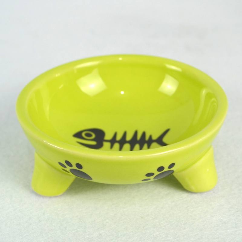 Personalized Printing Multiple Sizes Round Shape Lovely Ceramic Pet Dog Bowl