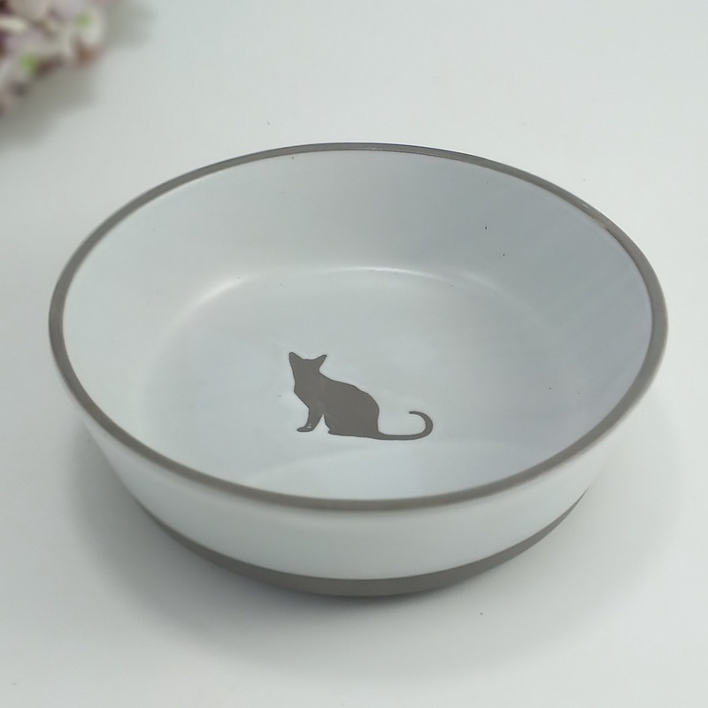 Dry Ceramic Small Round Pet Bowl For Food And Water