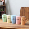 Wholesale Orange And Pink Ceramic Valentine's Gift Ceramic Travel Mug Coffee Mug
