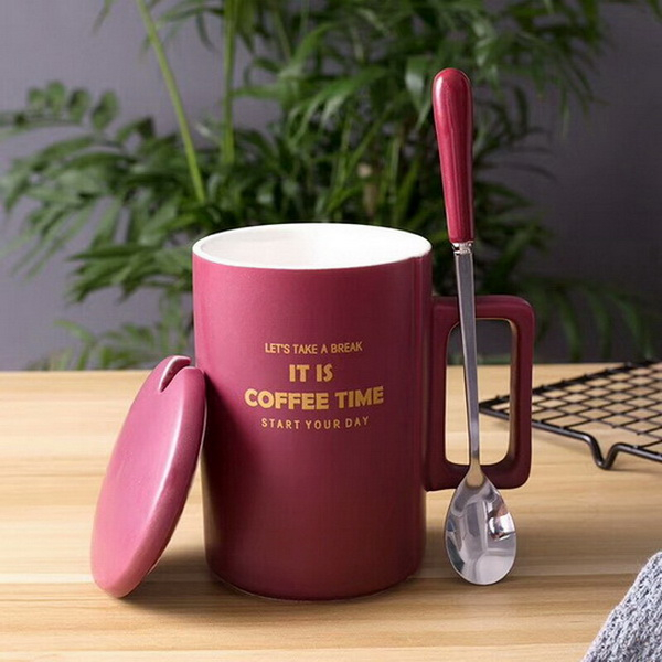 New Custom Logo Print Promotional Logo Printing Sublimation Ceramic Mug Red Coffee Mug
