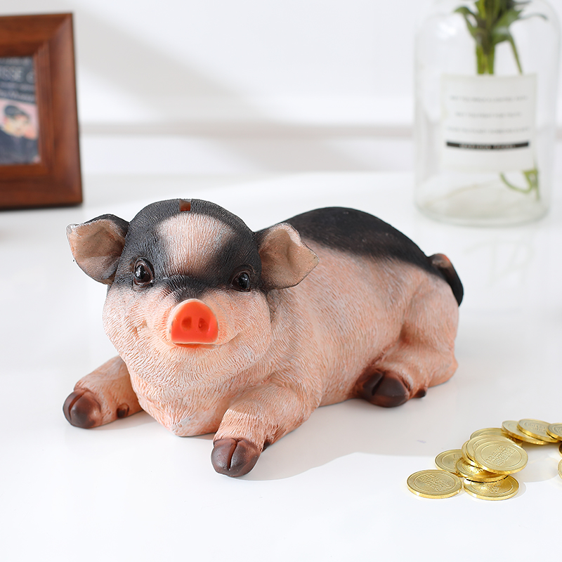 Colorful Pig Craft Decorative Polyresin Piggy Bank