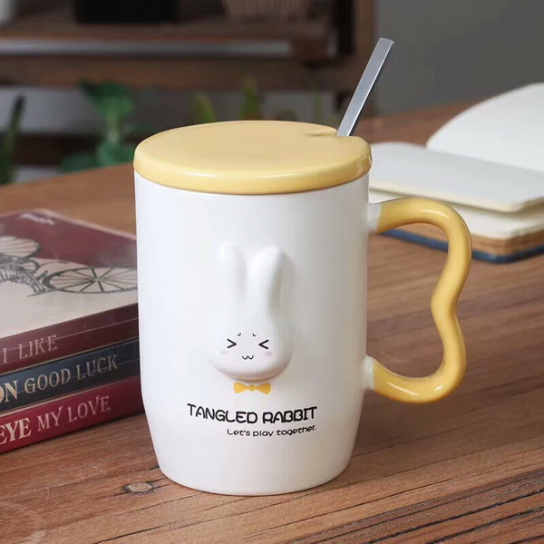 11oz Cute Lovely Rabbit Yellow Color Ceramic Mug