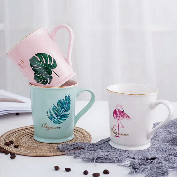 Fashion Design Flamingo Printed Coffee Mug Ceramic