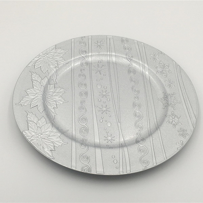 Luxury Wedding Elegant Glass Cheap Silver Charger Plateying