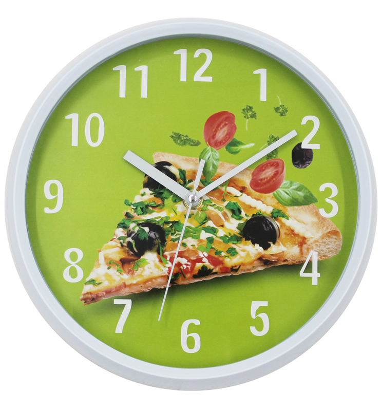 Custom Pizza Face Fashion Design High Quality Kitchen Wall Clock