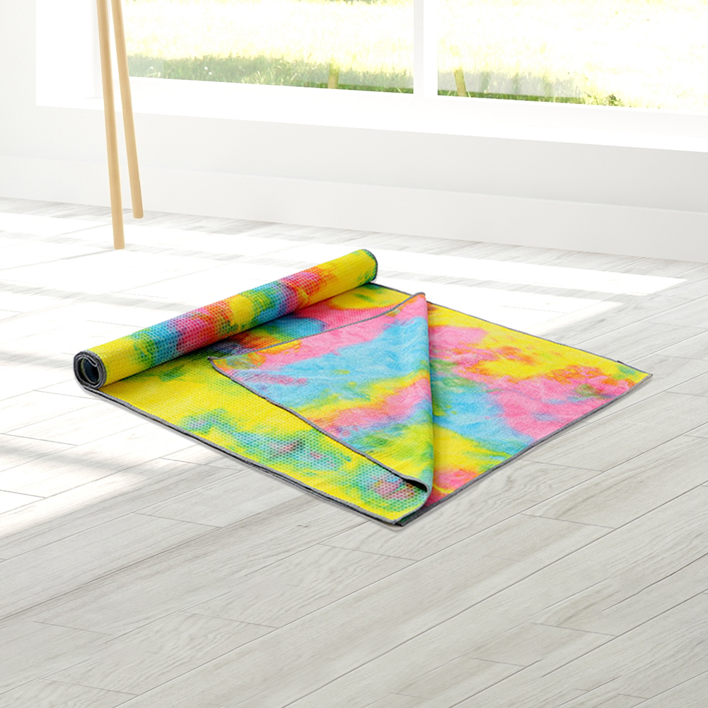 Tie-Dye Print Yoga Pilates Mat Towel Soft Blanket Fitness Exercise Pad Cover Multi-function Equipment for Exercise