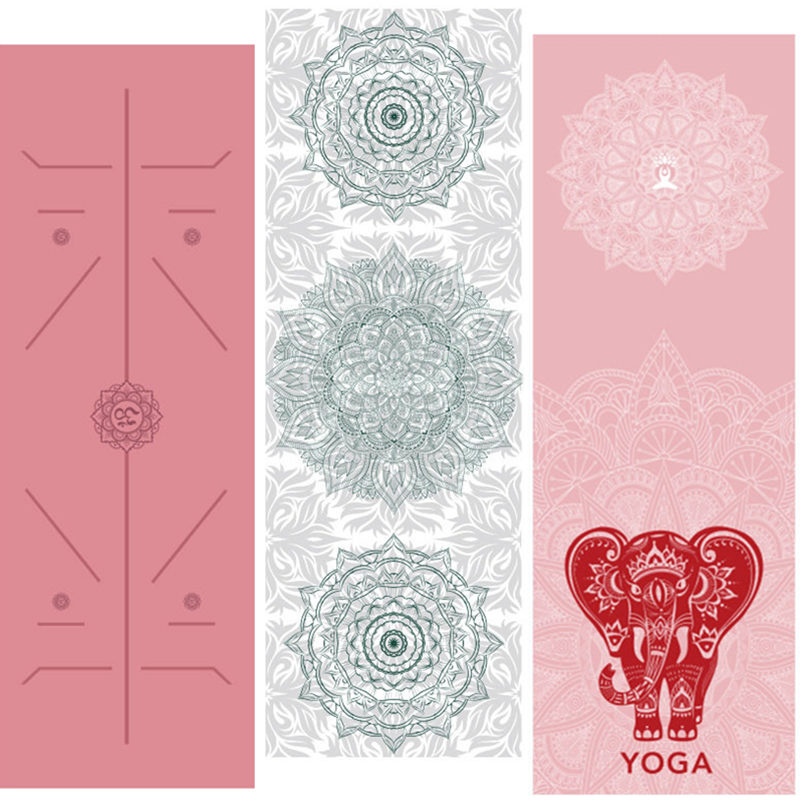 Hot Yoga Mat Towel 185*63cm Printed Yoga Towel Non slip Fitness Workout Mat Cover For Gym Yoga Blankets