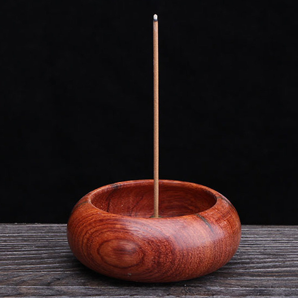 Burma Pear Rosewood Incenso Burner Encens Holder For Incense Sticks Censer With Wooden Stand Desk Decoration