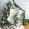 Quilted Christmas Stocking Wholesale Personalized Natural Burlap Christmas Stocking
