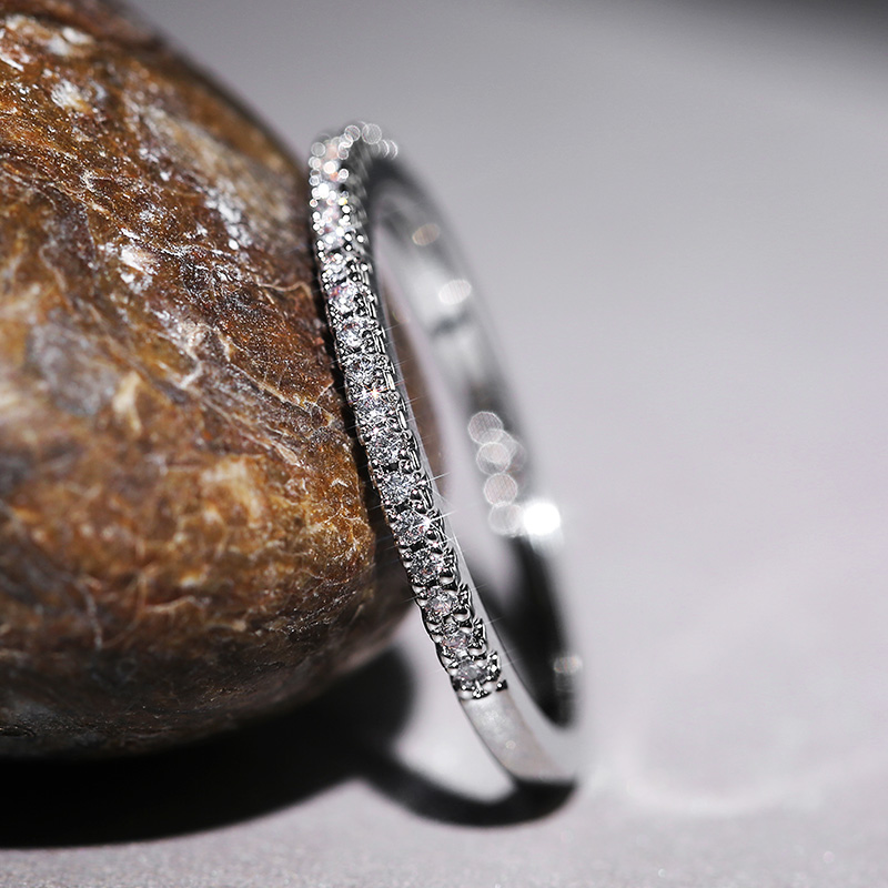 Brilliant Cubic Zircon High Quality Versatile Female Finger Ring Jewelry