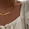 Classic 18k Gold Plated Flat Snake Chain Bracelets Bangles For Women Herringbone Chain Accessories Jewelry Gift