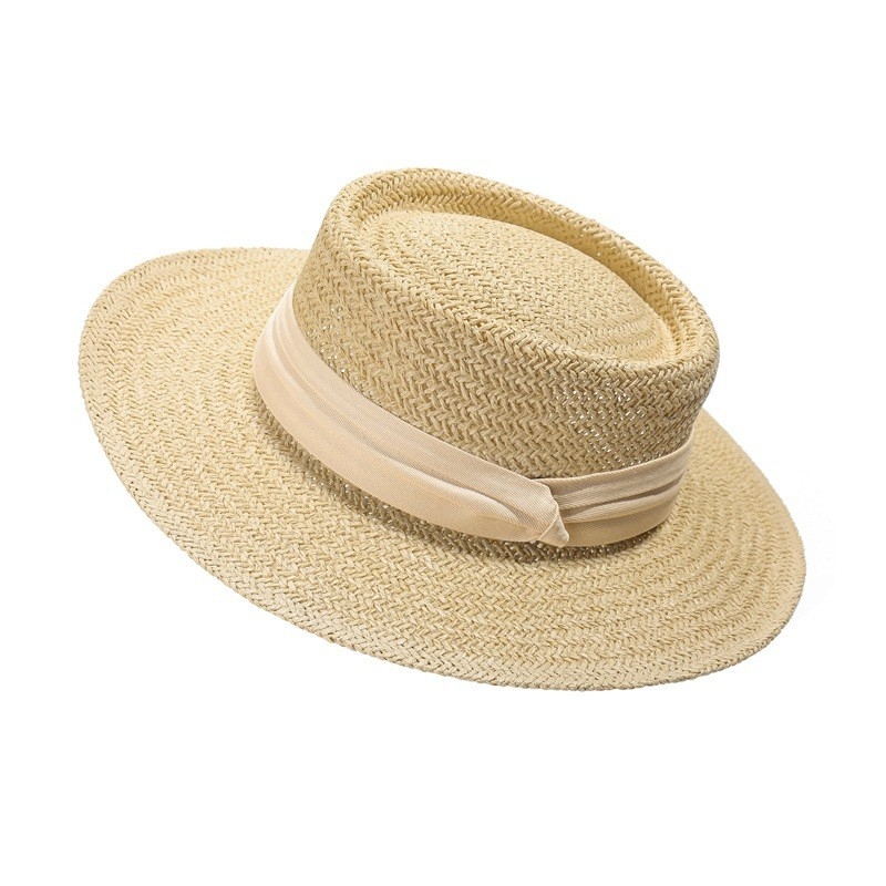2023 Summer Straw Hat Fashion Casual Panama Beach Fedora Hat Wide Brim Breathable Sun Panama Hats For Women