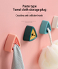 Towel Holder Towel Storage Racks Hanger Adhesive Towels Storage Wash Cloth Clip Sucker Wall Window Bathroom Kitchen Accessories