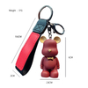  2023 Cute Resin Keychain Charm Tie The Bear Pendant For Women Bag Car KeyRing Mobile Phone Fine Jewelry Accessories Kids Girl Gift
