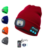 Night Cat Beanie Hat 5 LED Knitted Music Cap Wireless Headphones with Built-in Speakers Headlamp USB Rechargeable Hat