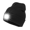 LED Beanie with Light USB Rechargeable Lighted 4 LED Headlamp Hat, Unisex Warm Winter Knitted LED Hat with Flashlight