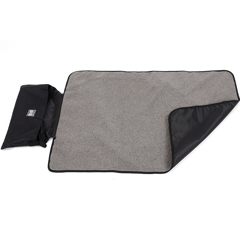 Foldable Portable Waterproof Outdoor Travel Pet Blanket Mat With Storage Bag Cat Dog Waterproof Oxford Bed