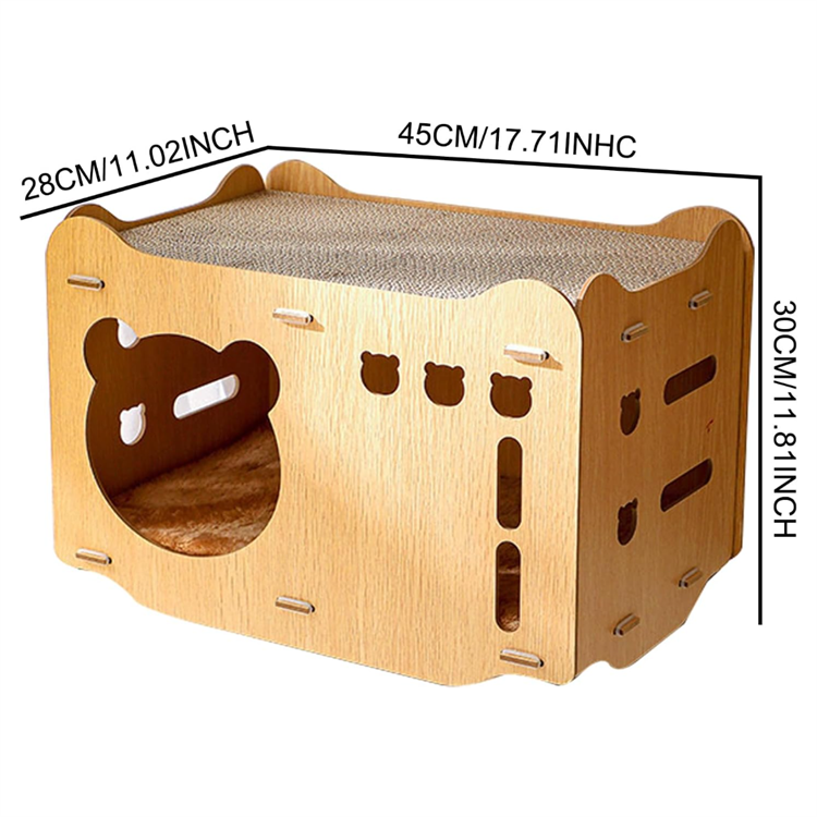 Natural Materials Cardboard Cat Scratcher Cardboard Cat House Scratching Posts Indoor