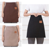 Summer Apron Canvas Waterproof Half Apron Waiter Uniform with Pocket for Waitress Or Baking Mats 8 Colors Size 53*65cm
