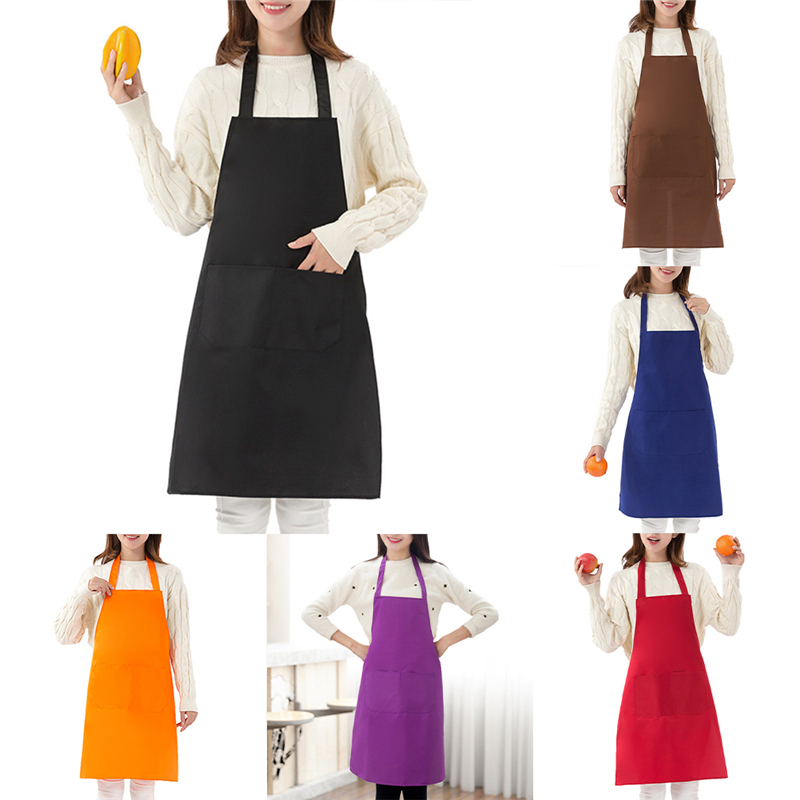 Cooking Kitchen Apron for Women Men Solid Color Chef Waiter Coffee Shop BBQ Hairdresser Sleeveless Antifouling Aprons
