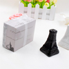 2pcs Vintage Eiffel Tower Salt Pepper Shaker Ceramic Spice Sauces Jar Condiment Bottles Wedding Souvenirs (Black And White)