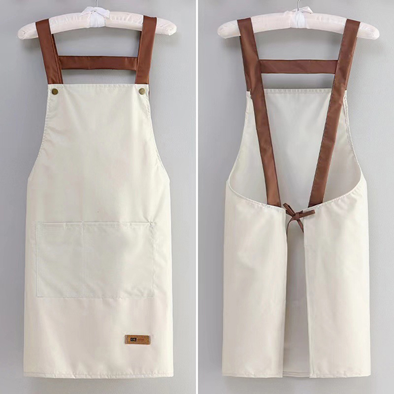 1pc Perfessional Kitchen Apron Women Waterproof Fashion Apron with Pockets Women Taller Waiter Apron Chef Work Uniform