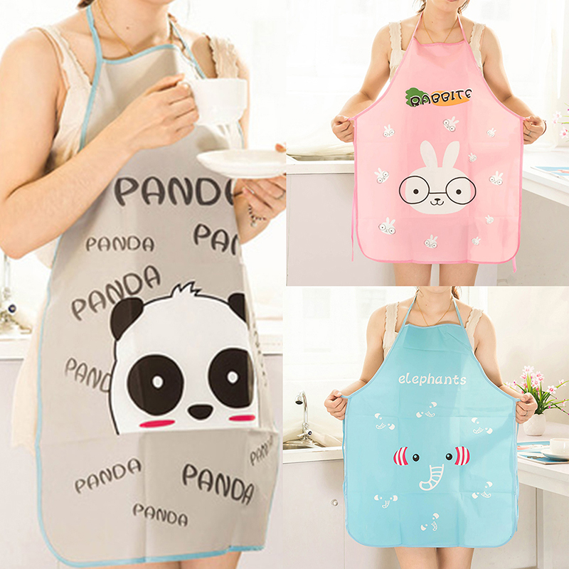 Kitchen Cooking Waist Bib Creative Women Apron BBQ Household Lovely Cartoon Sleeveless Waterproof Anti-oil Aprons New