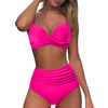 Luxury High Waist Bikini Set Two Piece Swimsuit Women Push Up Y2k Swimwear Tankini Summer Beach Mujer Купальник Swimming Suit