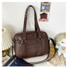 Style Shoulder Bag Women PU Leather JK Uniform Bag Girls Handbags Pure Color Crossbody Bags Itabag Tote Bolso