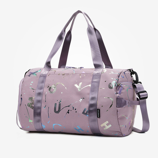 Gym Yoga Sport Dance Bag For Girl Boy Graffiti Letters Printing Travel Fitness Dry Wet Waterproof Crossbody Deffle Bag